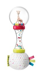 Hochet maracas doux Sophie la girafe dans une boîte cadeau blanche