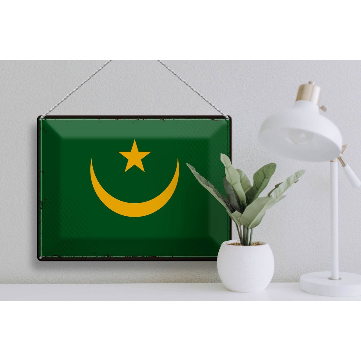 Tin Sign Flag Mauritania 40x30cm Retro Flag