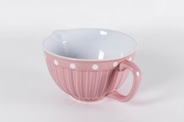 Bol à pâte rose avec anse et pois Isabelle Rose