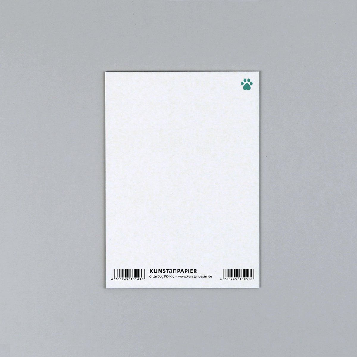 Postkarte Holzschliff Hund Dalmatiner Petrol