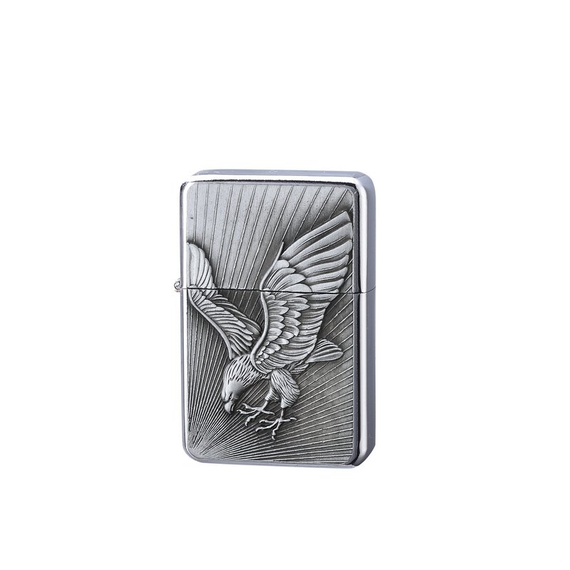 Présentoir de 12 briquets windproof eagle et bike