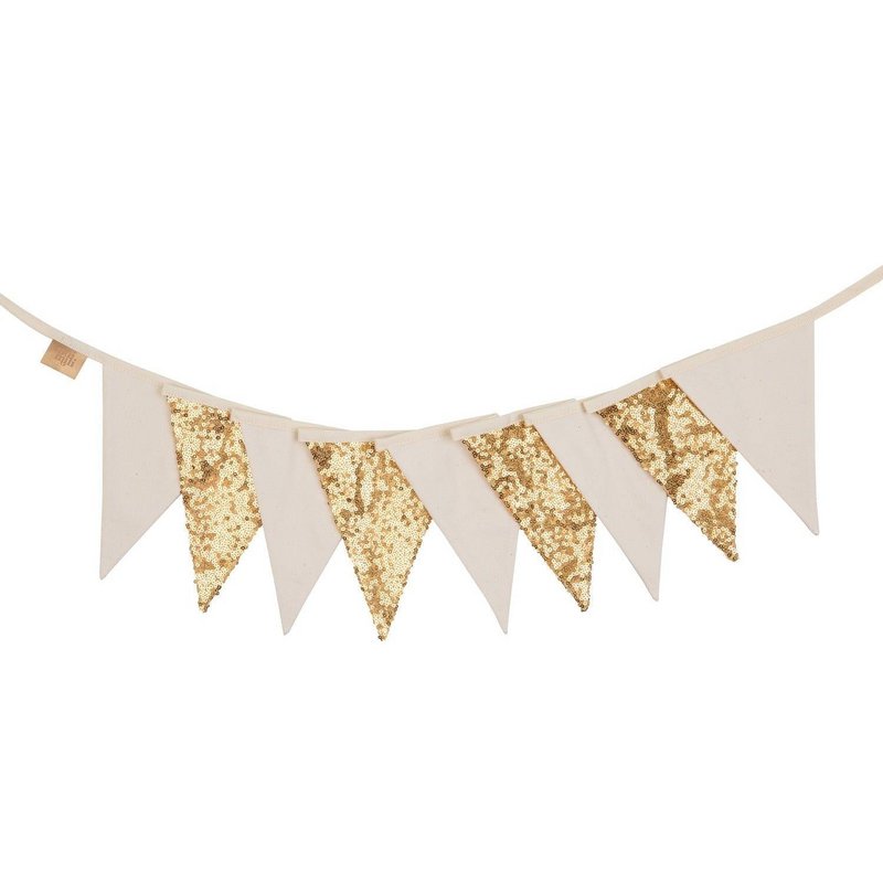 Guirlande de Sequins « Or et Beige »