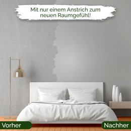 Veluxis® Wandfarbe Grau für den Innenraum - 5 Liter & Deckkraft-Klasse 1, Streifenfrei, tropfarm & Öko Farbe, VOC-frei - (Asian Noodles)