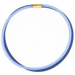 Caoutchouc ketting 2 lijns, montan/blauw