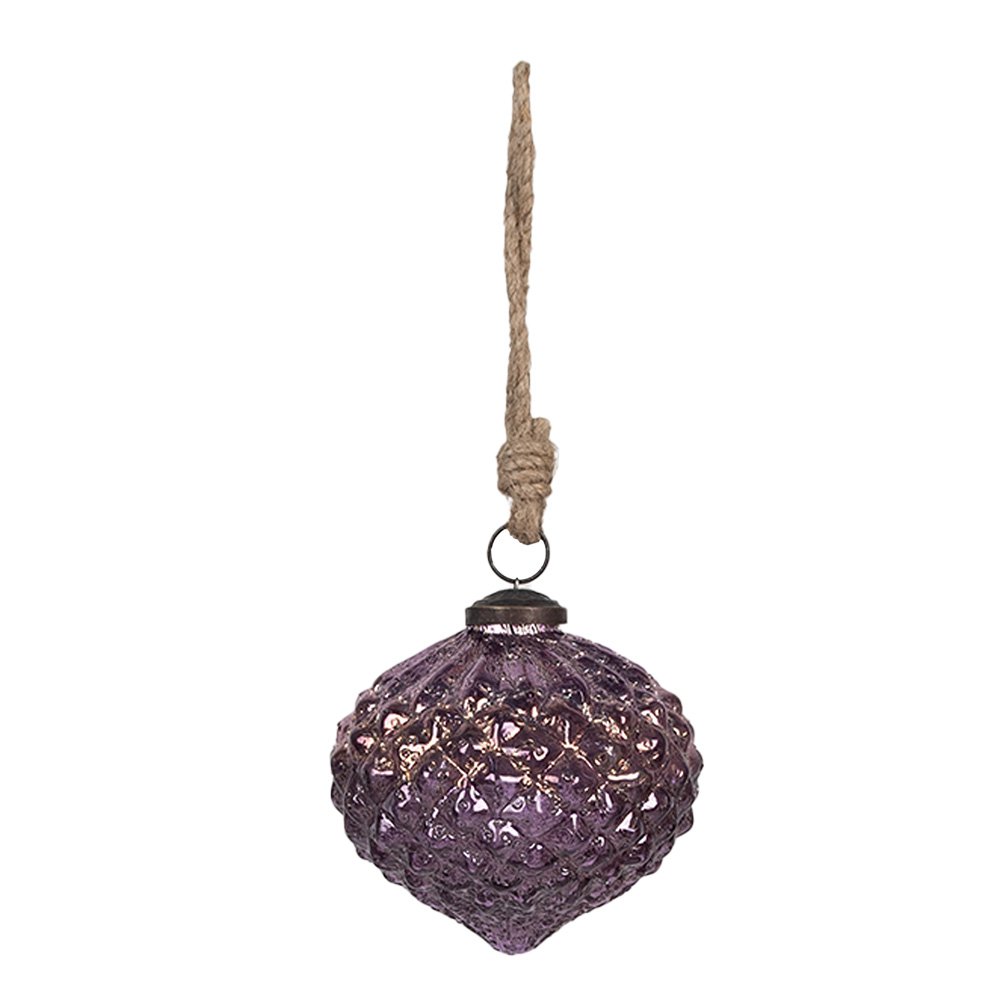Christmas ball Ø 8x8 cm Purple Glass Christmas tree decoration
