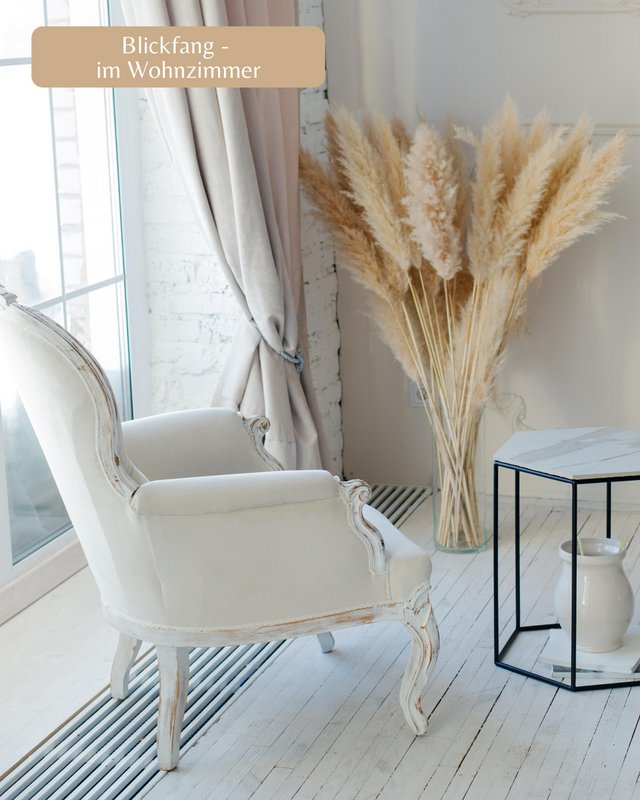 Pampas græs stor beige 120 cm