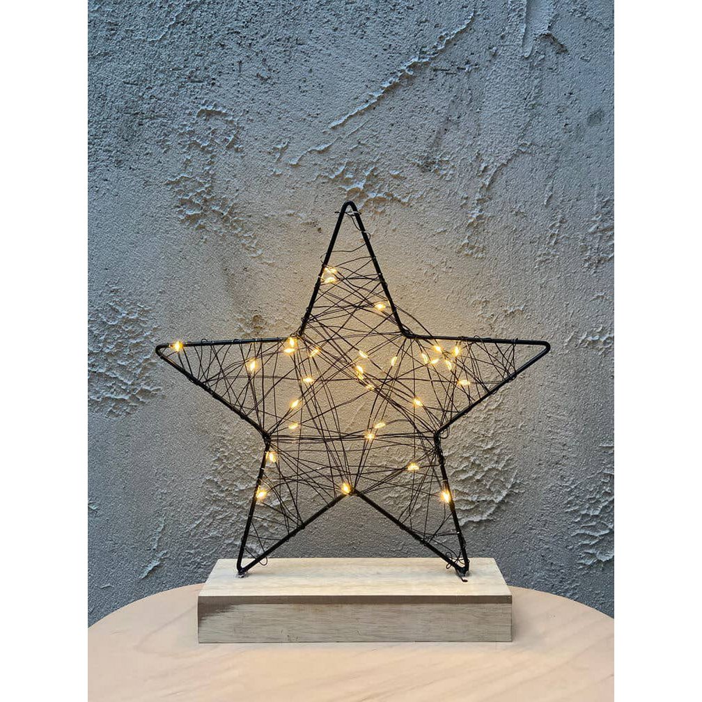 Lampada Stella In Metallo Con Luce Led