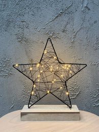 Lampada Stella In Metallo Con Luce Led
