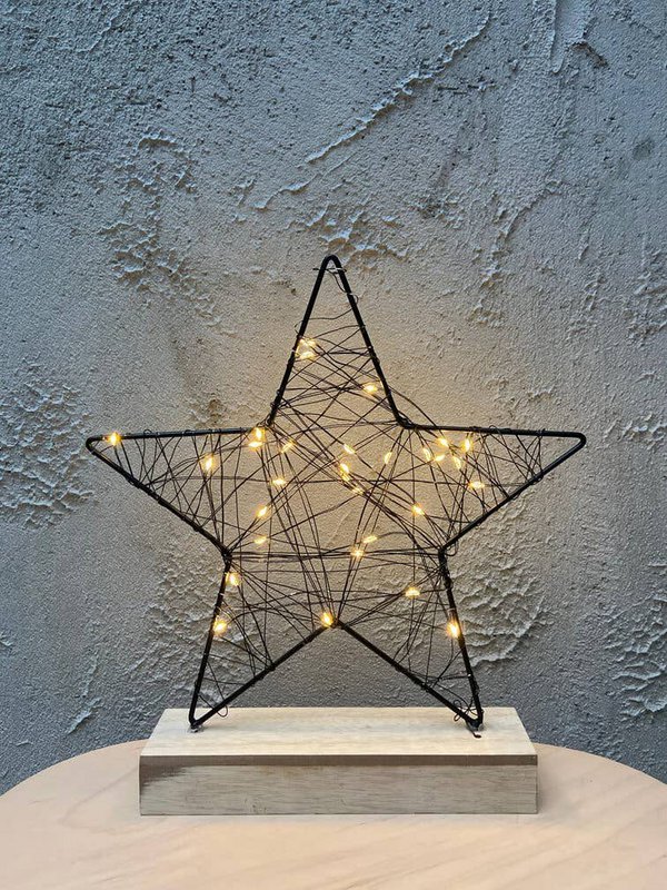 Lampada Stella In Metallo Con Luce Led