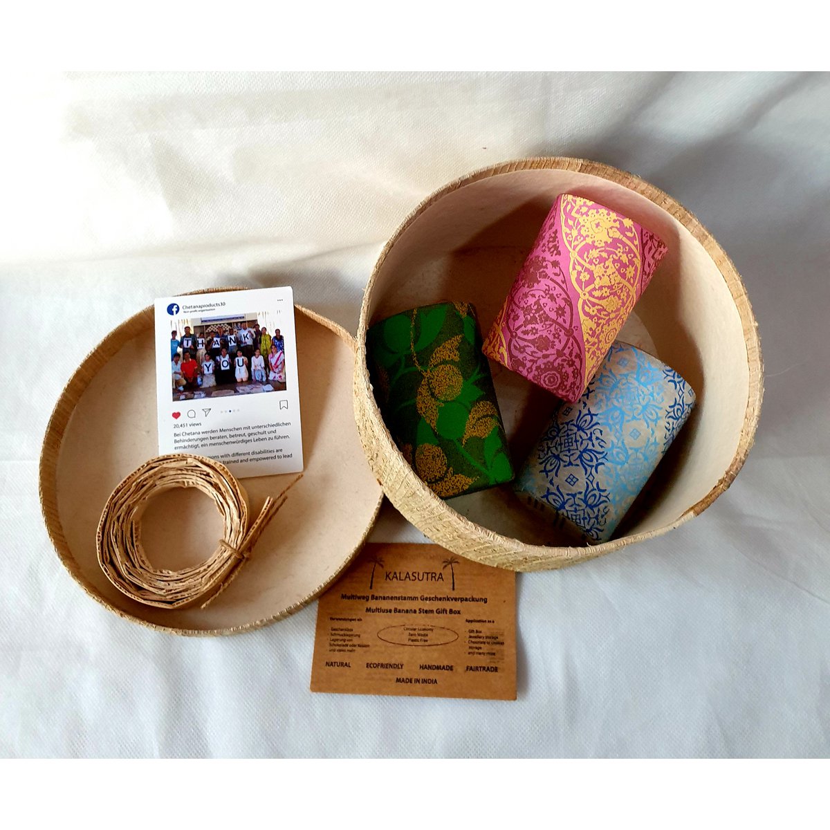 Multi-way geschenkverpakking met bananenstam