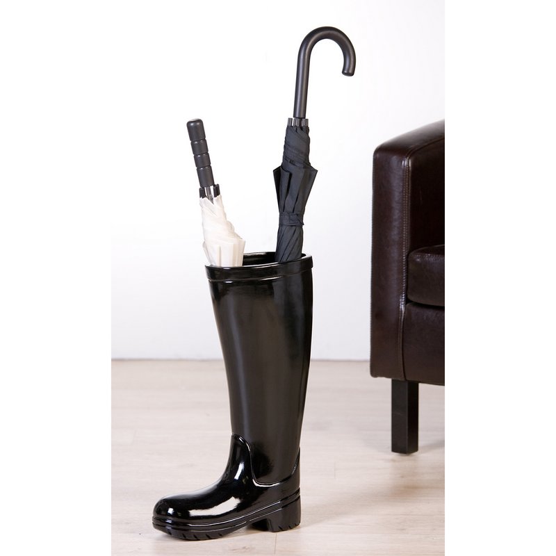 Keramisk paraplystativ "Støvler" sort H.45cm