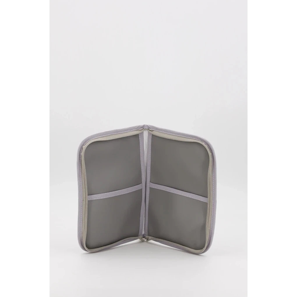 Porte-documents matelassé pour bébé avec nœud, gris