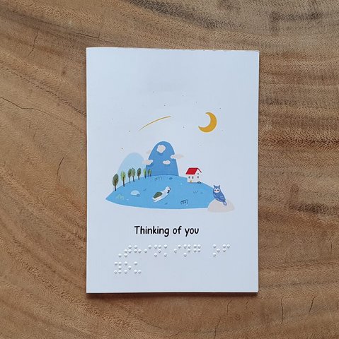 Thinking of you - Braille greeting card