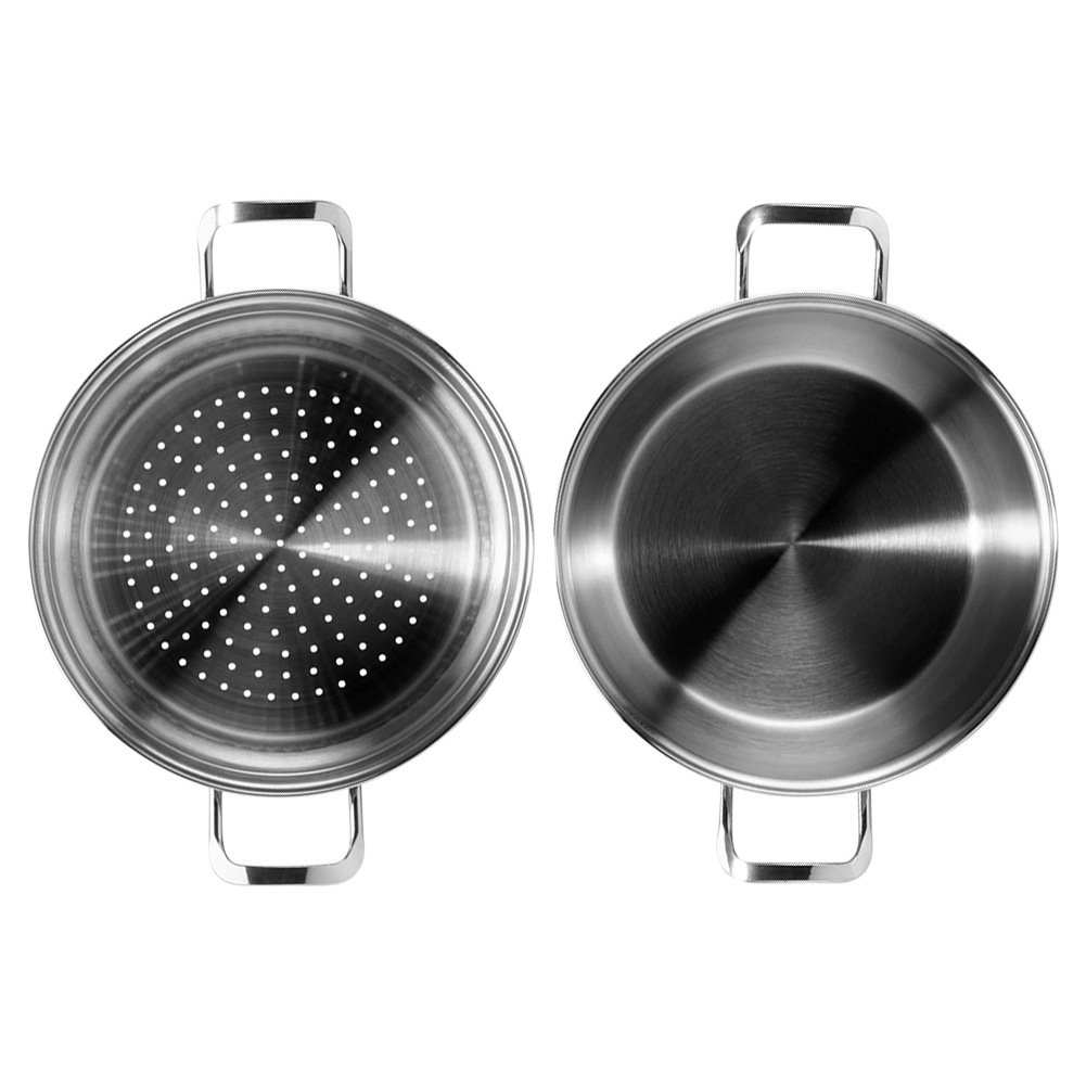 Pasta -Topfstahl mit Glasdeckel Anett 6 l 3 PCs