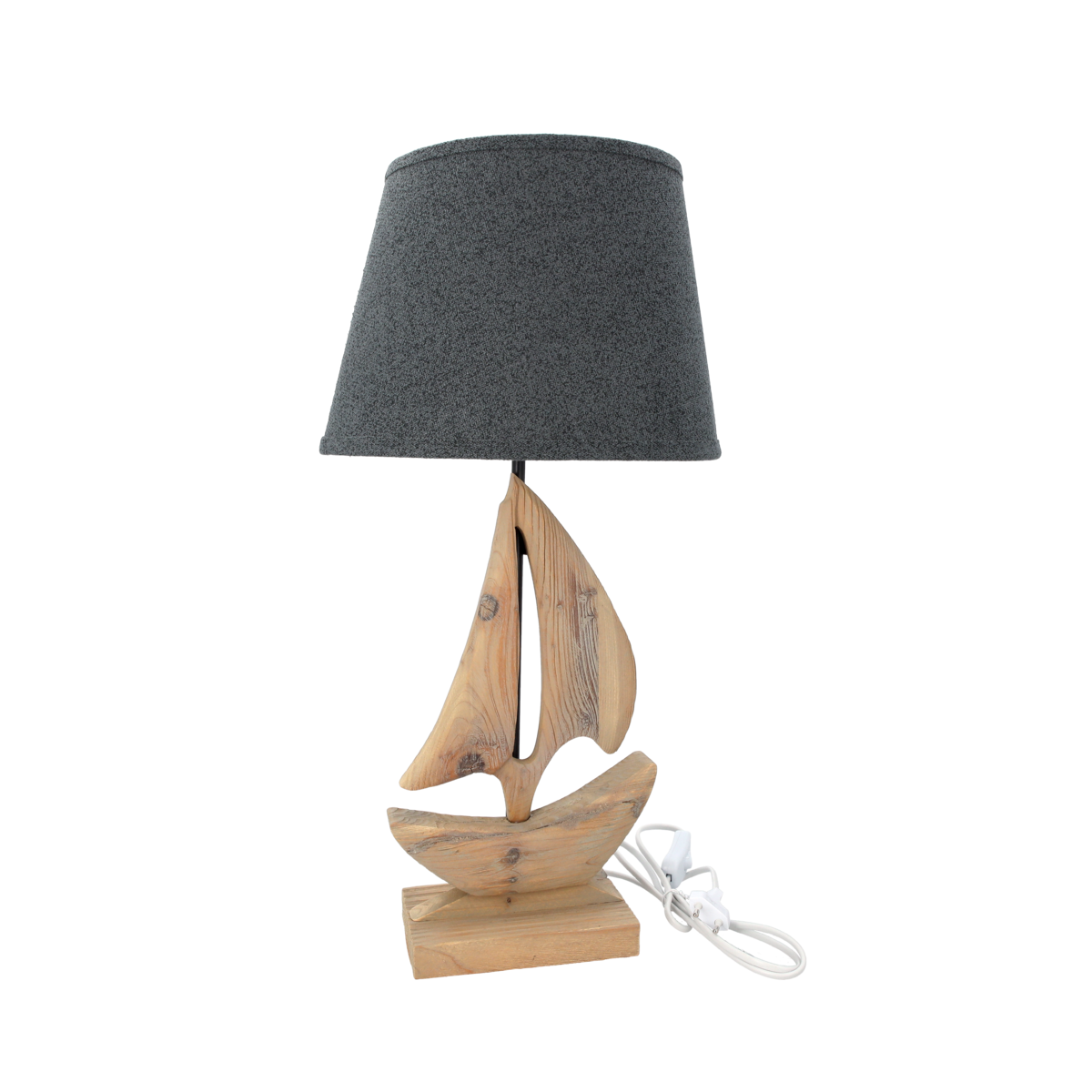 Lámpara para barco con pantalla color antracita h 58 p 28 cm