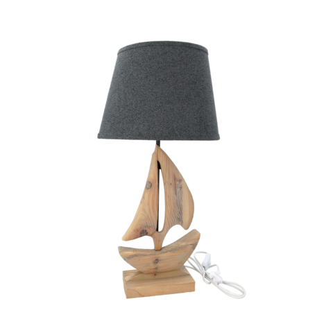 Bootslampe mit anthrazitfarbenem Lampenschirm H 58 T 28 cm