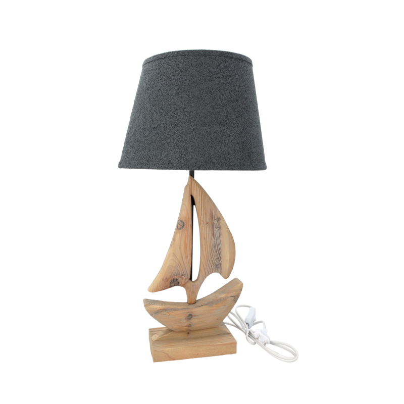 Lámpara para barco con pantalla color antracita h 58 p 28 cm