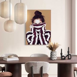 Gerahmtes Bild Slim Frame Verborgener Blick 70x50