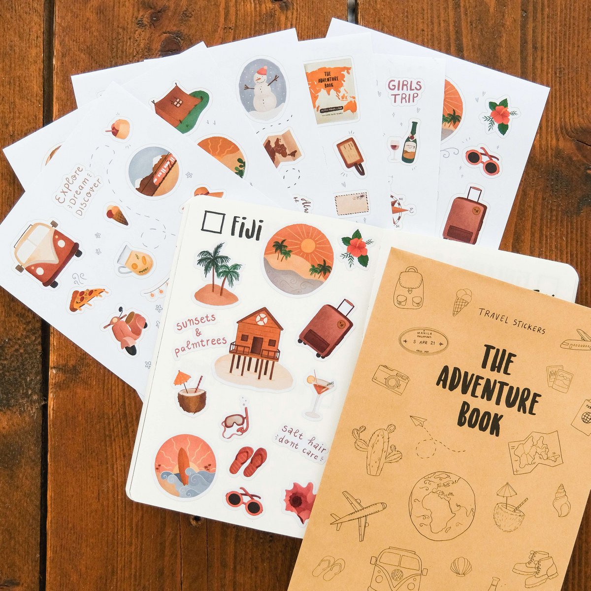 Set met reisstickers