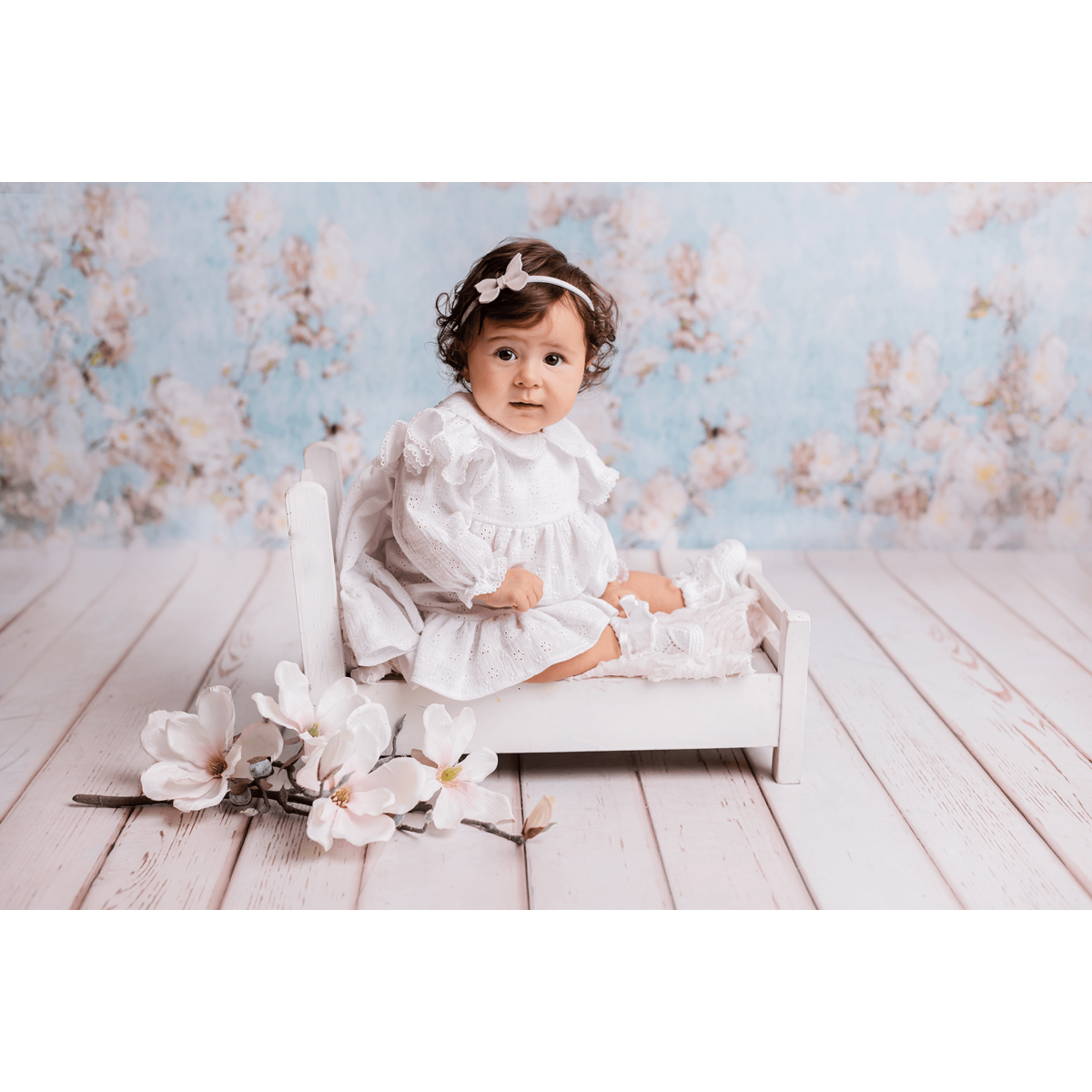 Baby pige hvid kjole til lejlighed