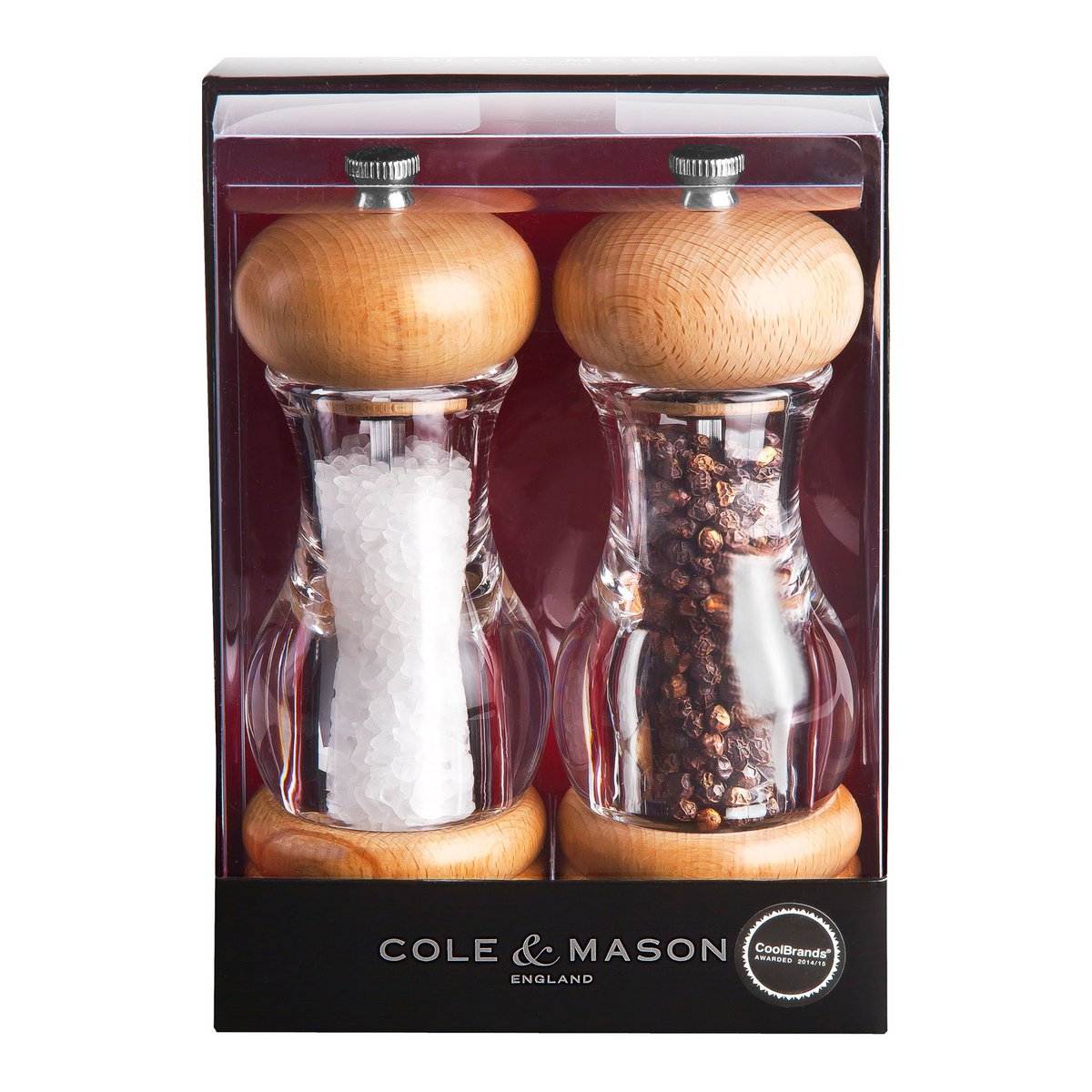 Precision+ 105 Acrylic & Beech Pepper and Salt Mill Set 16,5cm