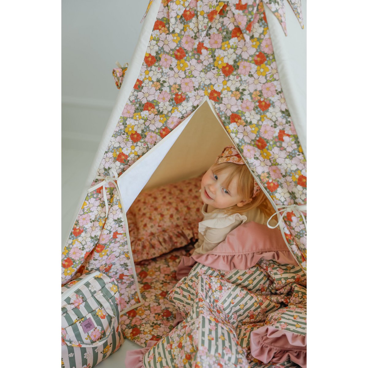 Tipi- en mattenset “Groene tuin”