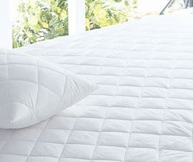MATTRESS PROTECTOR 120X60CM 100% POLYESTER 75GSM QUILTE WATERP WHITE