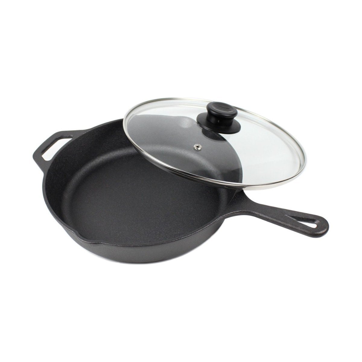Skillet cast iron frying pan - 30 cm including lid