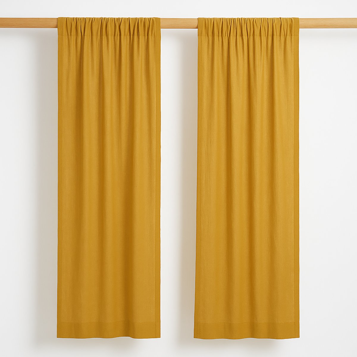Cortinas de gasa de algodón orgánica miel