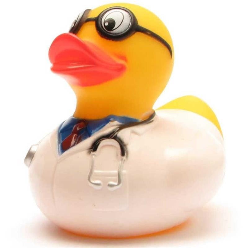 Rubber duck doctor with stethoscope rubber duck