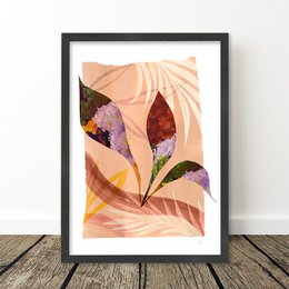 Stampa artistica di pittura a foglia di terracotta