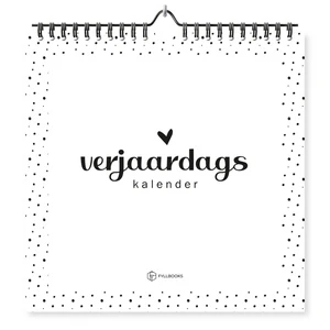 Fyllbooks Verjaardagskalender - Zwart/wit