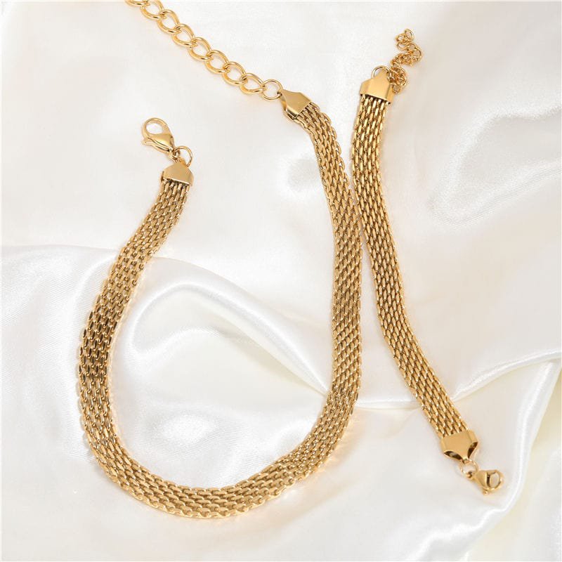 Andreas - Mesh Chain Necklace Gold