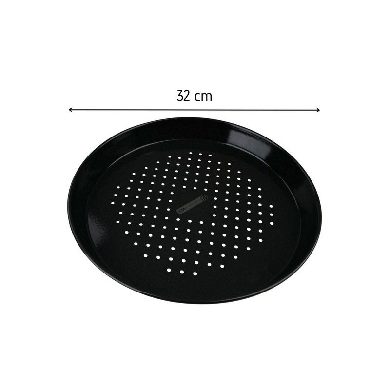 Set van 2 ronde geperforeerde pizzaborden, oven en barbecue 32 cm FM Professional Barbecue