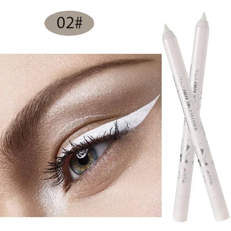 Wodoodporny eyeliner, długotrwały ołówek, kolorowy pigment, niebieski, czarny, biały, kolorowy żel do oczu, kredka do oczu, makijaż, kosmetyki do pielęgnacji oczu