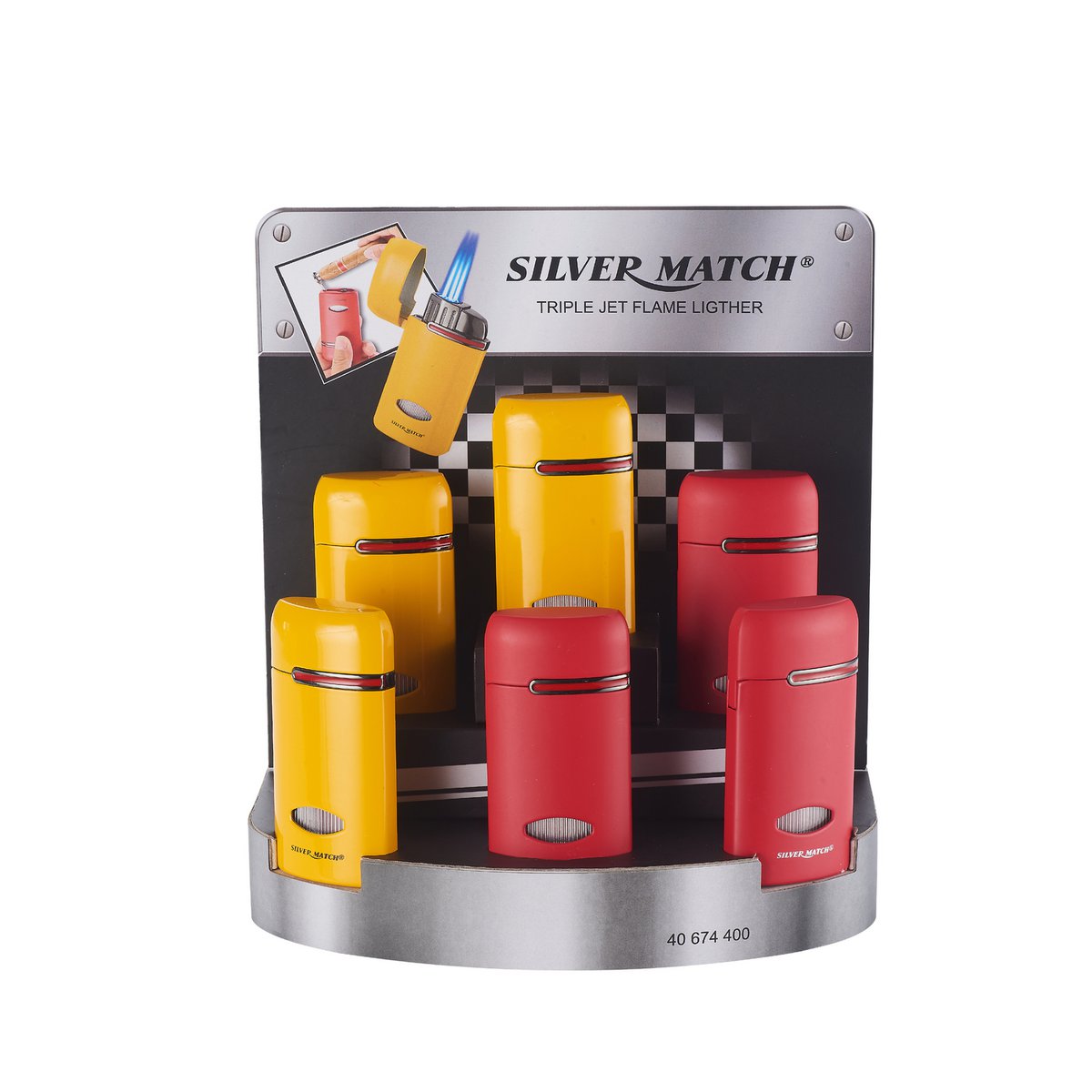 Briquet jet flame F1 Team Silver Match