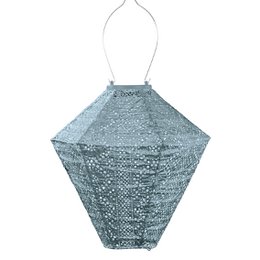 Lumiz Solar Lampion Lace Diamond - 28 cm - Grijs Blauw