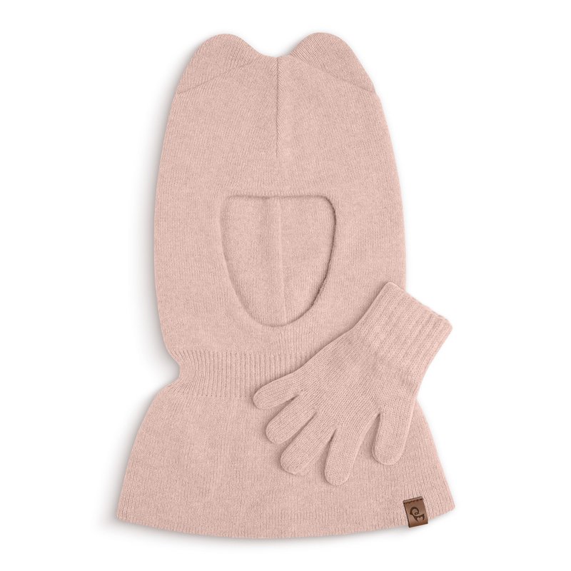 Kids' Knit Balaclava & Gloves Cotton 2-Piece