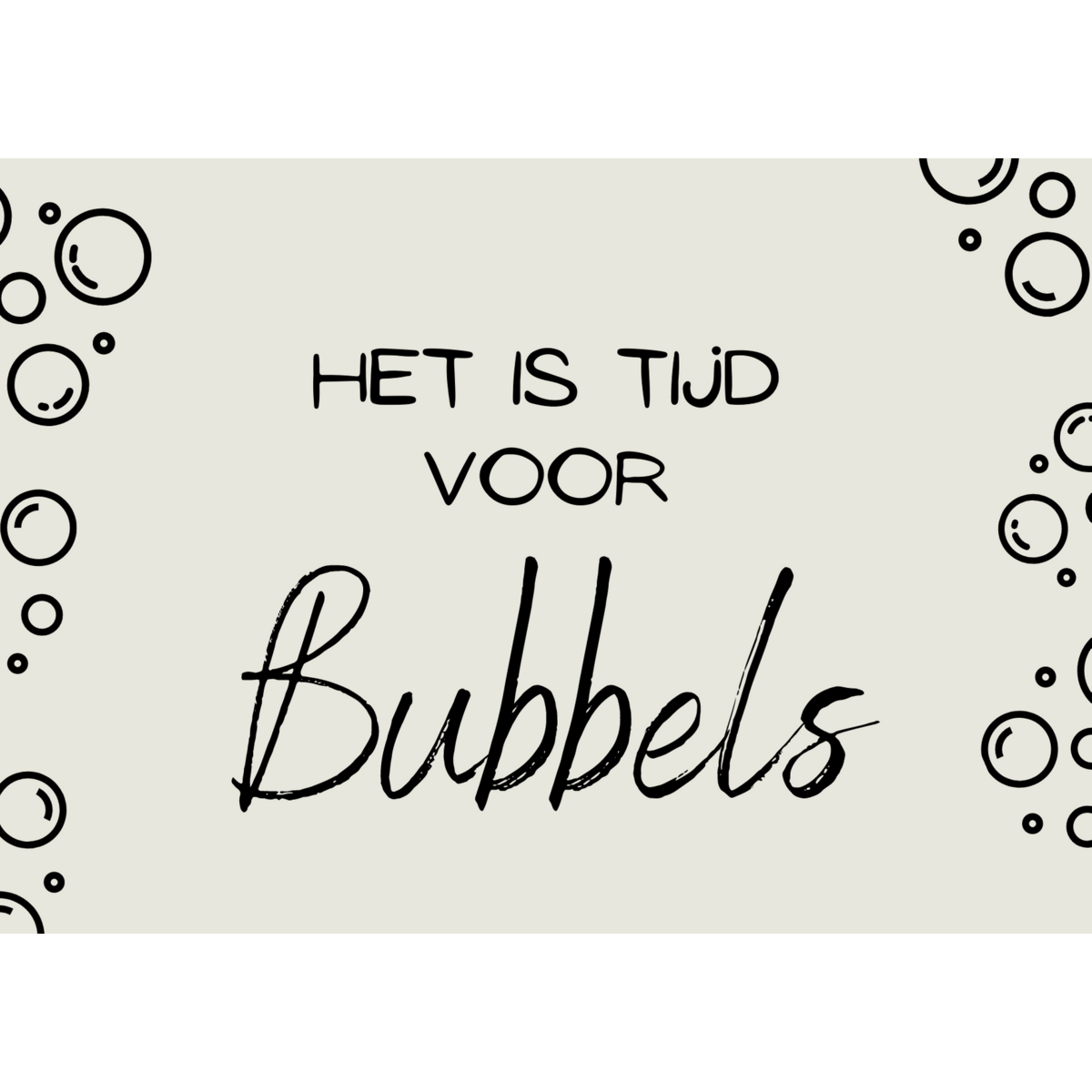 es tiempo de burbujas