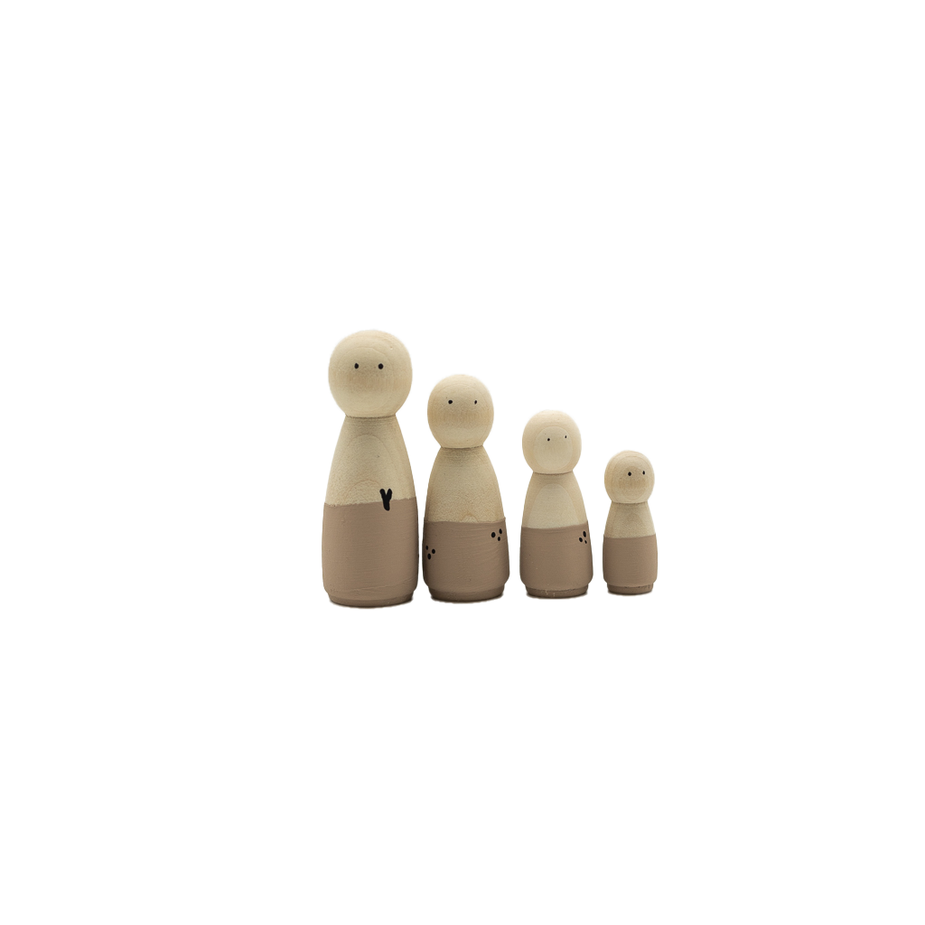 Pegdoll Grès - Poupée en Bois Tuureluur Assemblez votre famille Naissance en famille