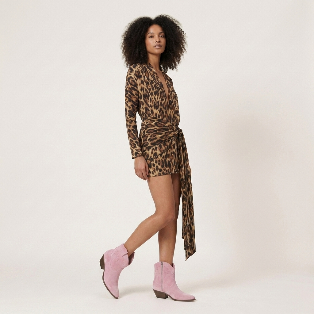 Vicky Pink Texan ankelstøvler