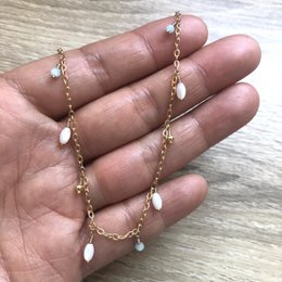 Halskæde Serena Amazonite Mother of Pearl