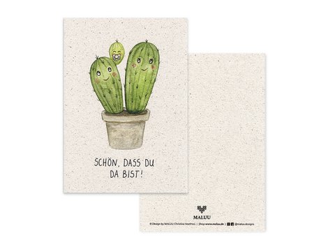 Ansichtkaart cactus familie