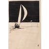 Carte postale en bois ride sailing