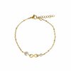 Infinity & Parel Armband - Goud