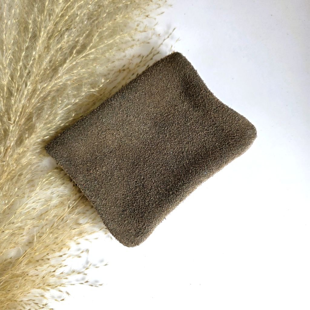 Mini pung i taupe ruskind