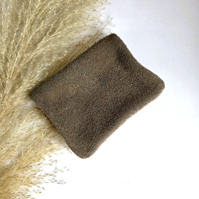 Mini pung i taupe ruskind