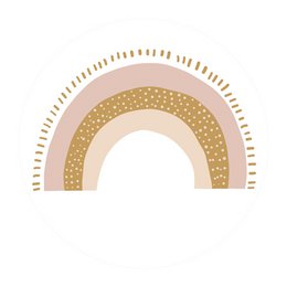 Cercle mural | Rainbow | Jaune