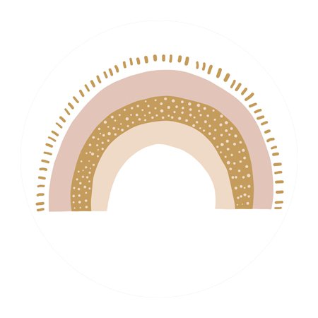Cercle mural | Rainbow | Jaune
