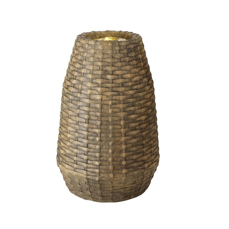 Fuente LED mimbre 35x50cm exterior